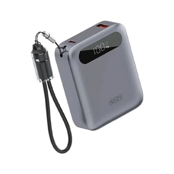 پاوربانک 22.5 وات کیو سی وای مدل qcy pb10d ظرفیت 10000 میلی‌آمپرساعت